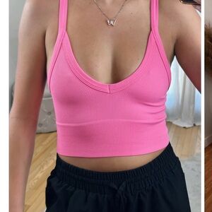 Pink Women's Ribbed Bralette Nikibi